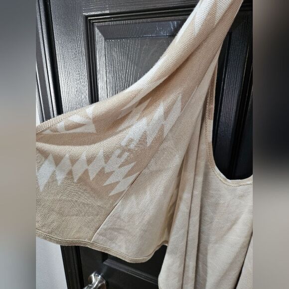 Vintage Great Northwest Indigo Southwestern Print Sweater Duster Vest Size M - Picture 5 of 6